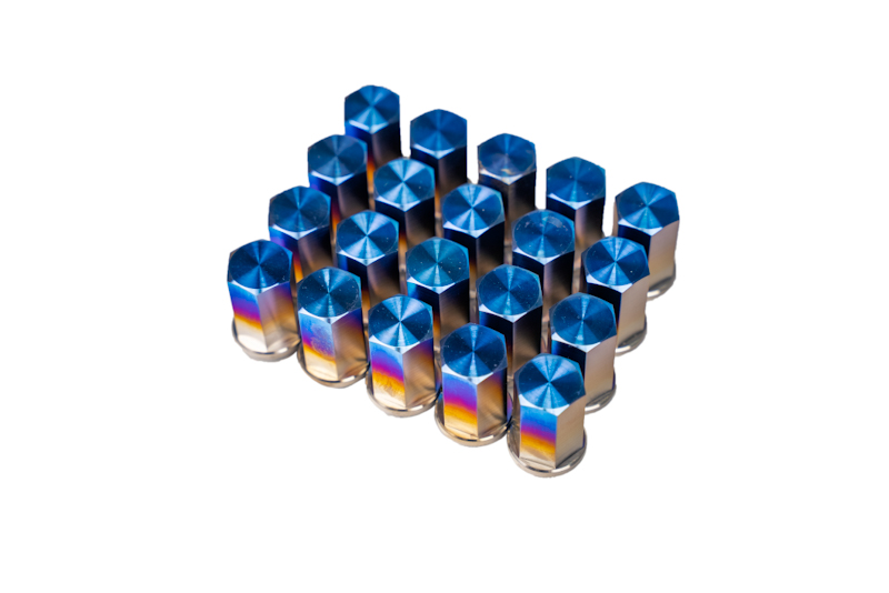 Paragon Performance Titanium Burnt Blue C8 Corvette Lug Nuts - M14x1.5